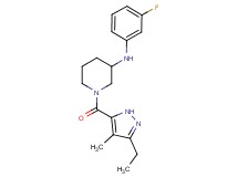 1-[(3-ethyl-4-methyl-1H-pyrazol-5-yl)carbonyl]-N-(3-fluorophenyl)-3-piperidinamine