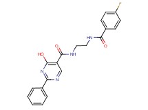 N-{2-[(4-fluorobenzoyl)amino]ethyl}-4-hydroxy-2-phenylpyrimidine-5-carboxamide