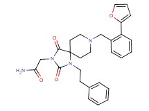 2-[8-[2-(2-furyl)benzyl]-2,4-dioxo-1-(2-phenylethyl)-1,3,8-triazaspiro[4.5]dec-3-yl]acetamide