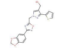 [1-{[3-(1,3-benzodioxol-5-yl)-1,2,4-oxadiazol-5-yl]methyl}-3-(2-thienyl)-1H-pyrazol-4-yl]methanol