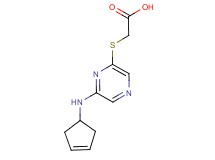{[6-(3-cyclopenten-1-ylamino)-2-pyrazinyl]thio}acetic acid