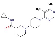 N-cyclopropyl-1'-(5,6-dimethylpyrimidin-4-yl)-1,4'-bipiperidine-3-carboxamide