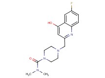 4-[(6-fluoro-4-hydroxyquinolin-2-yl)methyl]-N,N-dimethylpiperazine-1-carboxamide