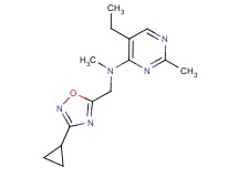 N-[(3-cyclopropyl-1,2,4-oxadiazol-5-yl)methyl]-5-ethyl-N,2-dimethylpyrimidin-4-amine