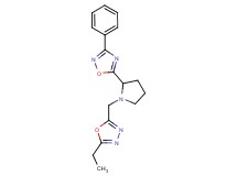5-{1-[(5-ethyl-1,3,4-oxadiazol-2-yl)methyl]-2-pyrrolidinyl}-3-phenyl-1,2,4-oxadiazole