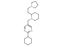 2-cyclohexyl-5-({2-[2-(1-pyrrolidinyl)ethyl]-1-piperidinyl}methyl)pyrimidine