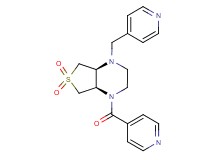 (4aS*,7aR*)-1-isonicotinoyl-4-(4-pyridinylmethyl)octahydrothieno[3,4-b]pyrazine 6,6-dioxide