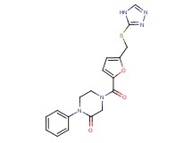 1-phenyl-4-{5-[(4H-1,2,4-triazol-3-ylthio)methyl]-2-furoyl}-2-piperazinone