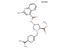 methyl (4R)-1-{[(4S)-4-isopropenyl-1-cyclohexen-1-yl]methyl}-4-{[(2-methyl-4-quinolinyl)carbonyl]amino}-L-prolinate