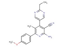 2-amino-4-(2-ethylpyrimidin-5-yl)-6-(4-methoxyphenyl)-5-methylnicotinonitrile