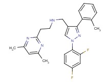 N-{[1-(2,4-difluorophenyl)-3-(2-methylphenyl)-1H-pyrazol-4-yl]methyl}-2-(4,6-dimethyl-2-pyrimidinyl)ethanamine