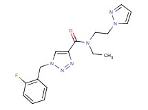 N-ethyl-1-(2-fluorobenzyl)-N-[2-(1H-pyrazol-1-yl)ethyl]-1H-1,2,3-triazole-4-carboxamide