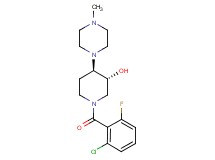 (3R*,4R*)-1-(2-chloro-6-fluorobenzoyl)-4-(4-methyl-1-piperazinyl)-3-piperidinol