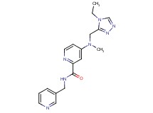 4-[[(4-ethyl-4H-1,2,4-triazol-3-yl)methyl](methyl)amino]-N-(3-pyridinylmethyl)-2-pyridinecarboxamide