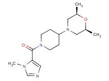 (2R*,6S*)-2,6-dimethyl-4-{1-[(1-methyl-1H-imidazol-5-yl)carbonyl]-4-piperidinyl}morpholine