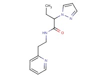 2-(1H-pyrazol-1-yl)-N-[2-(2-pyridinyl)ethyl]butanamide