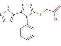 {[4-phenyl-5-(1H-pyrazol-5-yl)-4H-1,2,4-triazol-3-yl]thio}acetic acid