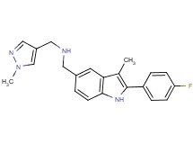 1-[2-(4-fluorophenyl)-3-methyl-1H-indol-5-yl]-N-[(1-methyl-1H-pyrazol-4-yl)methyl]methanamine