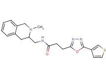 N-[(2-methyl-1,2,3,4-tetrahydro-3-isoquinolinyl)methyl]-3-[5-(3-thienyl)-1,3,4-oxadiazol-2-yl]propanamide