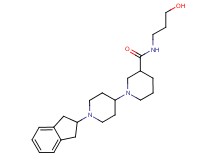 1'-(2,3-dihydro-1H-inden-2-yl)-N-(3-hydroxypropyl)-1,4'-bipiperidine-3-carboxamide