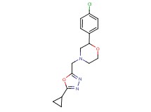 2-(4-chlorophenyl)-4-[(5-cyclopropyl-1,3,4-oxadiazol-2-yl)methyl]morpholine
