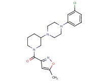 1-(3-chlorophenyl)-4-{1-[(5-methyl-3-isoxazolyl)carbonyl]-3-piperidinyl}piperazine