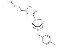 2-[(1S*,5R*)-3-(4-fluorobenzyl)-3,6-diazabicyclo[3.2.2]non-6-yl]-N-(2-methoxyethyl)-N-methyl-2-oxoethanamine