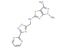 1,3-dimethyl-N-[(3-pyrimidin-2-yl-1,2,4-oxadiazol-5-yl)methyl]-1H-pyrazolo[3,4-d][1,3]thiazol-5-amine
