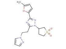 1-(1,1-dioxidotetrahydro-3-thienyl)-3-(5-methyl-2-furyl)-5-[2-(1H-pyrazol-1-yl)ethyl]-1H-1,2,4-triazole