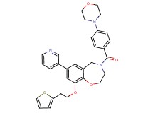 4-[4-(4-morpholinyl)benzoyl]-7-(3-pyridinyl)-9-[2-(2-thienyl)ethoxy]-2,3,4,5-tetrahydro-1,4-benzoxazepine