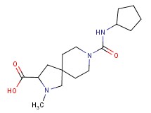 8-[(cyclopentylamino)carbonyl]-2-methyl-2,8-diazaspiro[4.5]decane-3-carboxylic acid