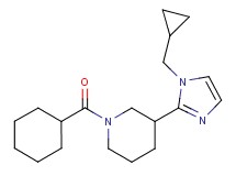 1-(cyclohexylcarbonyl)-3-[1-(cyclopropylmethyl)-1H-imidazol-2-yl]piperidine