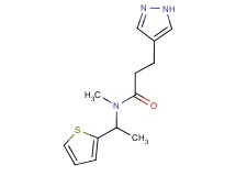 N-methyl-3-(1H-pyrazol-4-yl)-N-[1-(2-thienyl)ethyl]propanamide