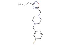 1-(3-fluorobenzyl)-4-[(3-propyl-1,2,4-oxadiazol-5-yl)methyl]piperazine