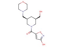 5-{[(3R*,5R*)-3-(hydroxymethyl)-5-(4-morpholinylmethyl)-1-piperidinyl]carbonyl}-3-isoxazolol