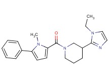 3-(1-ethyl-1H-imidazol-2-yl)-1-[(1-methyl-5-phenyl-1H-pyrrol-2-yl)carbonyl]piperidine
