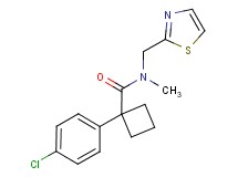 1-(4-chlorophenyl)-N-methyl-N-(1,3-thiazol-2-ylmethyl)cyclobutanecarboxamide