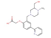(2-{[3-(hydroxymethyl)-4-methylpiperazin-1-yl]methyl}-4-pyridin-2-ylphenoxy)acetic acid