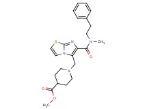 methyl 1-[(6-{[methyl(2-phenylethyl)amino]carbonyl}imidazo[2,1-b][1,3]thiazol-5-yl)methyl]-4-piperidinecarboxylate