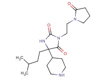 5-(3-methylbutyl)-3-[2-(2-oxo-1-pyrrolidinyl)ethyl]-5-(4-piperidinyl)-2,4-imidazolidinedione hydrochloride