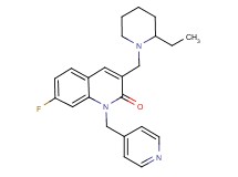 3-[(2-ethyl-1-piperidinyl)methyl]-7-fluoro-1-(4-pyridinylmethyl)-2(1H)-quinolinone
