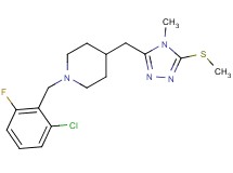 1-(2-chloro-6-fluorobenzyl)-4-{[4-methyl-5-(methylthio)-4H-1,2,4-triazol-3-yl]methyl}piperidine