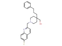 [1-[(6-fluoro-2-quinolinyl)methyl]-4-(3-phenylpropyl)-4-piperidinyl]methanol