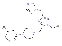 1-{[1-ethyl-3-(1H-1,2,4-triazol-1-ylmethyl)-1H-1,2,4-triazol-5-yl]methyl}-4-(3-methylphenyl)piperazine