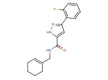 N-(cyclohex-1-en-1-ylmethyl)-3-(2-fluorophenyl)-1H-pyrazole-5-carboxamide