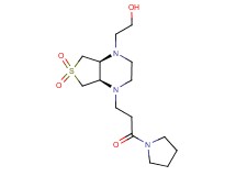 2-[(4aR*,7aS*)-6,6-dioxido-4-(3-oxo-3-pyrrolidin-1-ylpropyl)hexahydrothieno[3,4-b]pyrazin-1(2H)-yl]ethanol