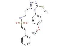 (E)-N-{2-[4-(4-methoxyphenyl)-5-(methylthio)-4H-1,2,4-triazol-3-yl]ethyl}-2-phenylethylenesulfonamide