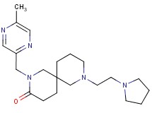 2-[(5-methyl-2-pyrazinyl)methyl]-8-[2-(1-pyrrolidinyl)ethyl]-2,8-diazaspiro[5.5]undecan-3-one