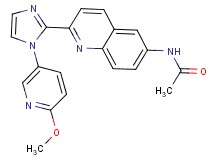 N-{2-[1-(6-methoxypyridin-3-yl)-1H-imidazol-2-yl]quinolin-6-yl}acetamide