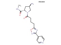 (4R)-4-amino-N-methyl-1-[4-(3-pyridin-4-yl-1,2,4-oxadiazol-5-yl)butanoyl]-L-prolinamide